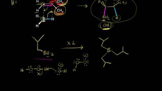 Hydroborationoxidation Mechanism  Alkenes and Alkynes  Organic chemistry  Khan Academy [upl. by Acacia]