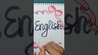 Easy Front Page Idea English 🌈🎀 shorts naknakpaper youtubeshorts frontpage english drawing [upl. by Pearce]