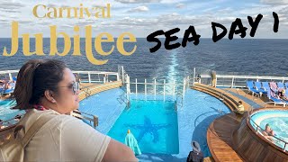 Day 2 DAY AT SEA  Onboard Carnivals Newest Ship  Carnival Jubilee  Pub Crawl  Cruise Vlog [upl. by Siroval302]