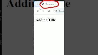 How to add title and favicon icon in HTML Favicon icon  Adding Title coding favicon html title [upl. by Allicserp]