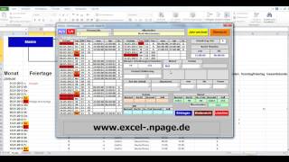 Zeit erfassen Zeit berechnen Zeiterfassungsprogramm Excel VBA Programmierung [upl. by Ervine]