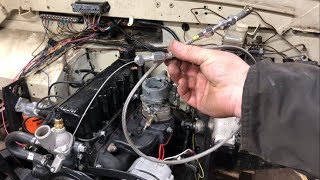 Throttle cable conversion Land Rover Series 2A Scotty adapter swap engine [upl. by Selym767]