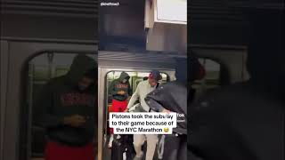 NYC Marathon affected everyone Pistons Take Subway to Game👀😱 [upl. by Ordway]