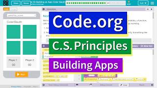 Building an App Color Sleuth Lesson 1020 Tutorial with Answers Codeorg CS Principles [upl. by Lavine965]