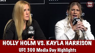 UFC 300 Holly Holm amp Kayla Harrison Media Day Highlights [upl. by Gupta149]