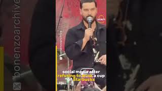 Michael Malarkey refuses to drink Starbucks coffee and demands a boycott Gaza Genocide 17 11 2024 [upl. by Tartaglia]