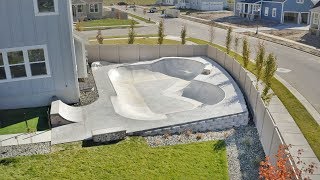 real SKATEPARK in my BACKYARD  backyard tour 2 [upl. by Metsky]