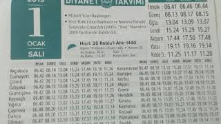 Günün TAKVİMİ 01012019 [upl. by Akemit]