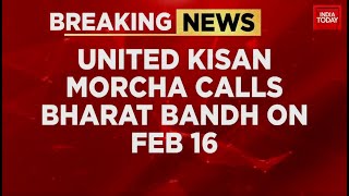 Farmers Protest News Nationwide Bharat Bandh Called By United Kisan Morcha On 16th February [upl. by Eizzil]