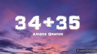 Ariana Grande  3435  Full HD Lyrics Music Video [upl. by Hazem]