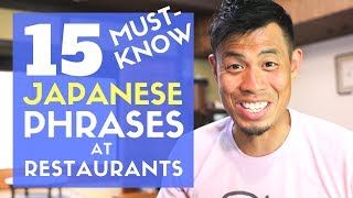 Must Know Japanese Phrases for EATING at Restaurants in Japan  Watch Before You Go [upl. by Frierson]