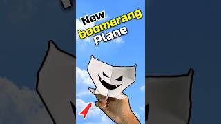 Boomerang plane that comes back  how to make a paper airplane 🤩❤️ [upl. by Aggy]