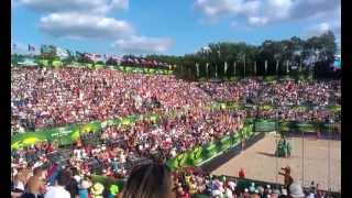 Meksykańska fala na MŚ w Siatkówce Plażowej Mazury 2013 II Mexican Wave at beach volleyball WChs [upl. by Wieren]