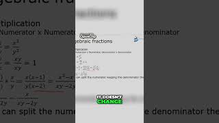 Simplifying Algebraic Fractions Splitting Numerators amp Keeping Denominators Math Tutorial [upl. by Gebler423]