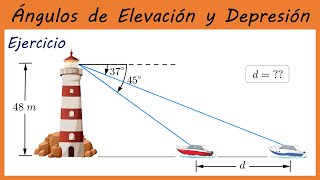 APLICACIÓN DE ÁNGULOS DE ELEVACIÓN Y DEPRESIÓN  ÁNGULOS VERTICALES 4 [upl. by Koblick176]