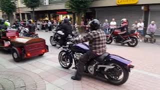 motorbike parade in Katrineholmautomobilesweden 🏍 [upl. by Geirk939]