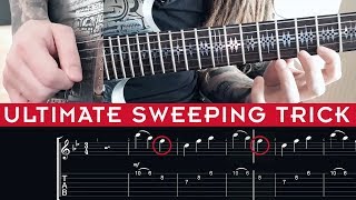 Ultimate Sweep Picking Trick  3String Arpeggio Sweeping Lesson [upl. by Roe721]