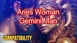 Aries Woman amp Gemini Man Compatibility A Dynamic Duo zodiac aries gemini love compatibility [upl. by Hogan]