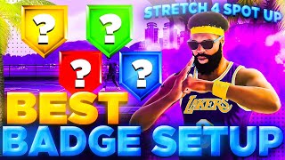 🚨New🚨 Best Badge Setup For Stretch 4 Spot Ups NBA 2K21 Best Shooting Badges Best Jumpshot Best Build [upl. by Benedicto878]