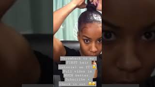 Drawstring ponytail hairstyles on natural hair 4c black girl [upl. by Eterg]