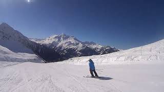 Skiing from Fort to Moulin Chair La Rosiere Bathgate Ski Club March 2024 [upl. by Kaitlyn]