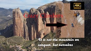 Climbing  Spain  Mallos de Riglos 2023 [upl. by Alyat]