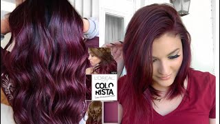 DIY BURGUNDY HAIR  L’Oréal Colorista Maroon [upl. by Orten]