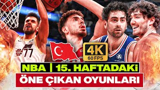 NBA 15 Hafta  Alperen Şengün Furkan Korkmaz Cedi Osman ve Ömer Yurtsevenin Öne Çıkan Oyunları [upl. by Eelymmij212]