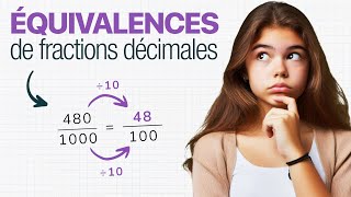 Équivalences de FRACTIONS DÉCIMALES CM1CM26e [upl. by Barnard745]