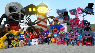 ALL POPPY PLAYTIME FAMILY VS ALL MONSTERS In Garrys Mod [upl. by Llevram]