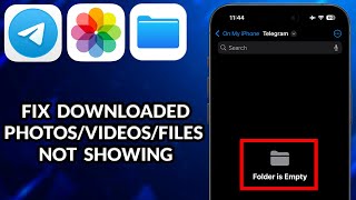 How To Fix Telegram Downloaded PhotosVideosFiles Not Showing On iPhone [upl. by Ahsratan]