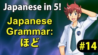 Japanese Grammar HODO  Learn Japanese in 5 minutes 14 [upl. by Ribal]