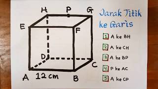 LENGKAP MUDAH DIPAHAMI Dimensi tiga KUBUS jarak titik ke garis [upl. by Yaf]