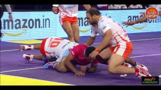 Top tackles by Ravinder Pahal in Pro Kabaddi League Season 4 [upl. by Nyleaj]