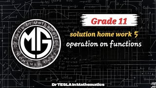 grade 11  solution homework 5 lesson 2 [upl. by Cummine]