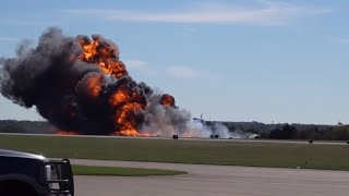 NEW HIGH QUALITY FOOTAGE OF THE DALLAS AIRSHOW B17 CRASH RIP🕊️ [upl. by Ingelbert]