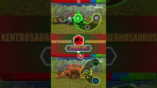 KENTROSAURUS VS WUERHOSAURUS  JURASSIC WORLD THE GAME [upl. by Nidnal]