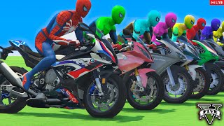 GTA 5  Epic Ragdoll Funny SpiderMan VS Minions On Rainbow Bridge Euphoria Physics1 [upl. by Eciened950]