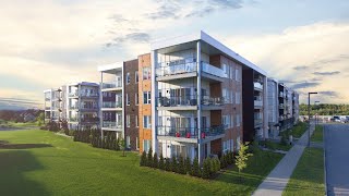 Les Façades du Mesnil  Condos locatifs à Lebourgneuf Québec [upl. by Greenwald]