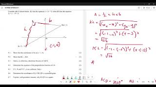 ANALYTICAL GEOMETRY GRADE 11 EXAM QUESTION  GAUTENG NOV 22 P2 [upl. by Yrome]