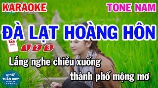 Karaoke Đà Lạt Hoàng Hôn Nhạc Sống Tone Nam [upl. by Valli]