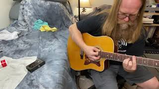 Epiphone Masterbilt DR500 MCE NA natural finish  demo [upl. by Arbmik]