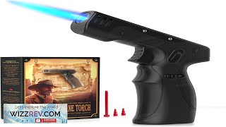 GIBOT Butane Torch Lighter Gun Refillable Cooking Torch with Adjustable Flame Review [upl. by Iolande]