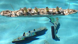 Britannic Titanic Mauretania SS United States Queen Mary amp More SINKING MODELS ON PARADE 2022 [upl. by Efthim]