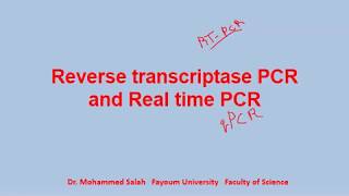 Reverse transcriptase PCR and Real time PCR [upl. by Coyle]