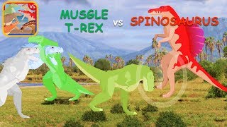 TRex Fights Dinosaurs Dominator Edition  Round 2 Musgle TRex vs Spinosaurus [upl. by Enoch649]