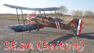 RC Airplane SE5A Saito14  РУ модель самолета [upl. by Christenson]