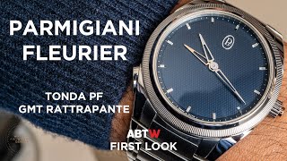 Parmigiani Fleurier Tonda PF GMT Rattrapante First Look at Watches amp Wonders 2022  aBlogtoWatch [upl. by Attenra904]