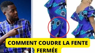 TUTORIEL DE COUTURE Comment coudre la FENTE FERMÉE à une JUPE DROITE  la méthode pour débutants [upl. by Ahseym]