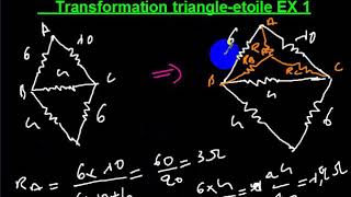 17 Theoreme de Kennelly Transformation triangle etoile EX 1 [upl. by Akemed]